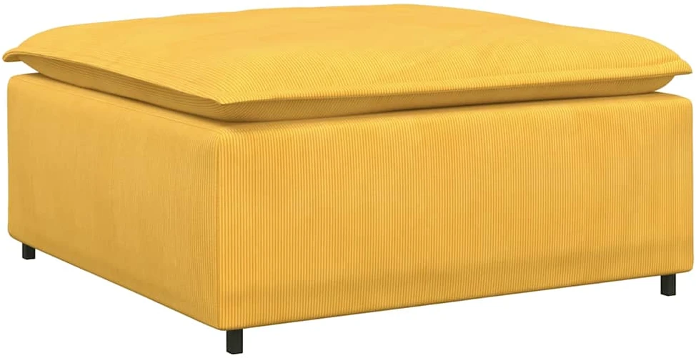 Modulinė sofa, pakojų pakojis, šviesiai geltonas, 100x100x48 cm