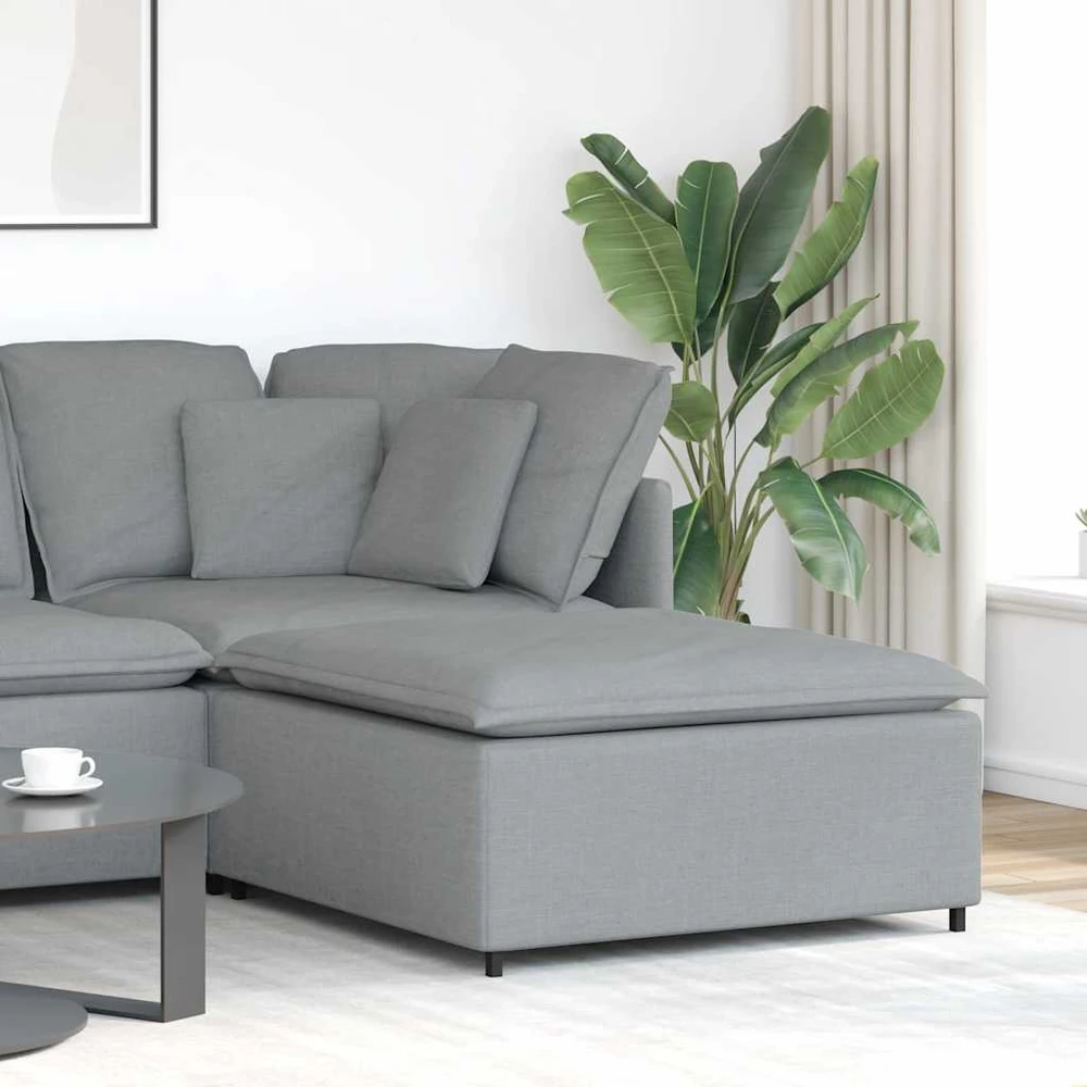 Modulinė sofa, pakojų pakojis, šviesiai pilka, 100x100x48 cm