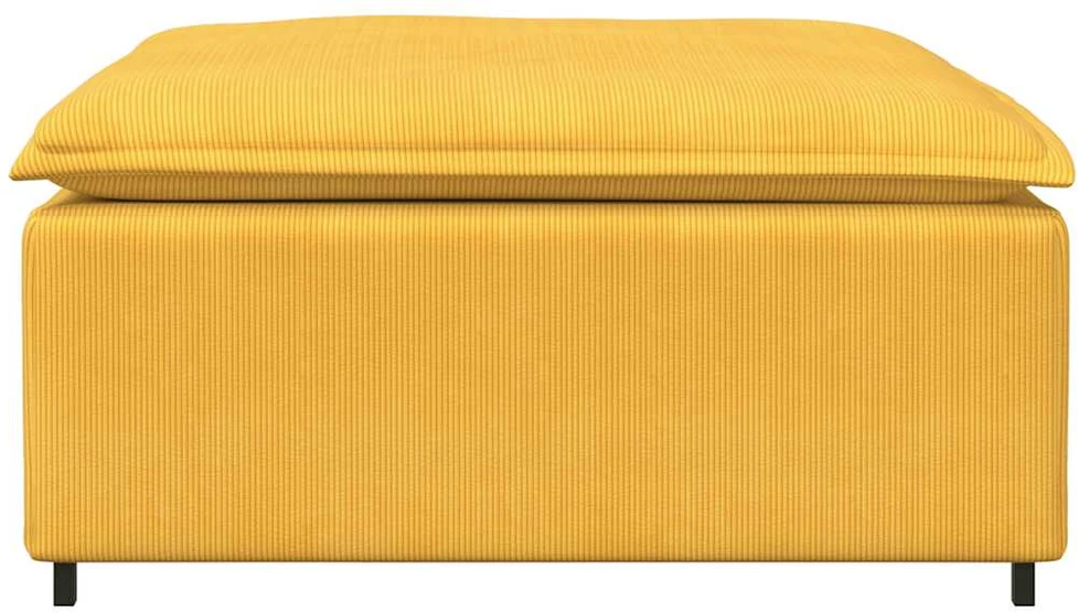 Modulinė sofa, pakojų pakojis, šviesiai geltonas, 100x100x48 cm