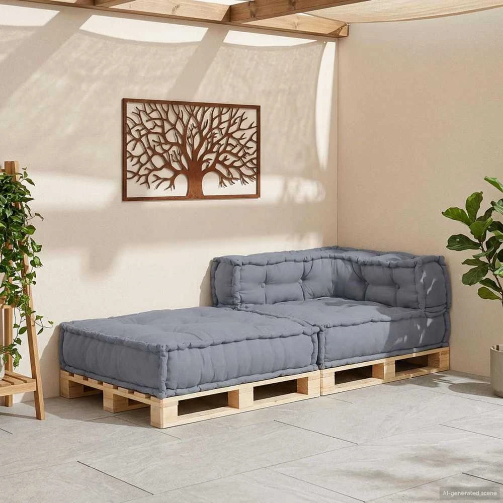 Modulinė sofa Audinys Pilka 70 x 70 x 56 cm