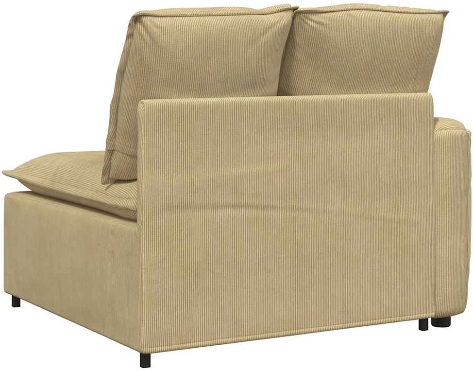 Modulinė sofa, porankiai, galinėje dalyje, su pagalvėlėmis, pilkai žalia, 100 cm