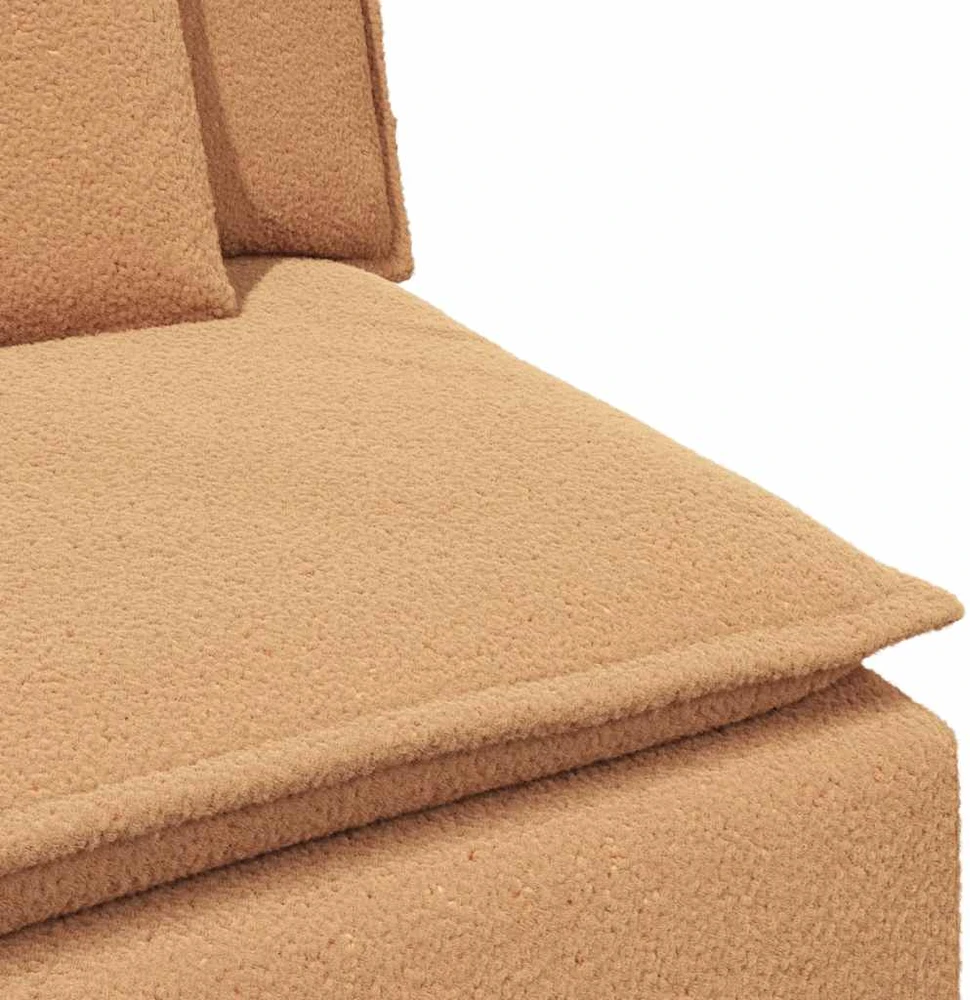 Modulinė sofa, porankiai, galo modulis su pagalvėlėmis, smėlio spalvos, 100 cm