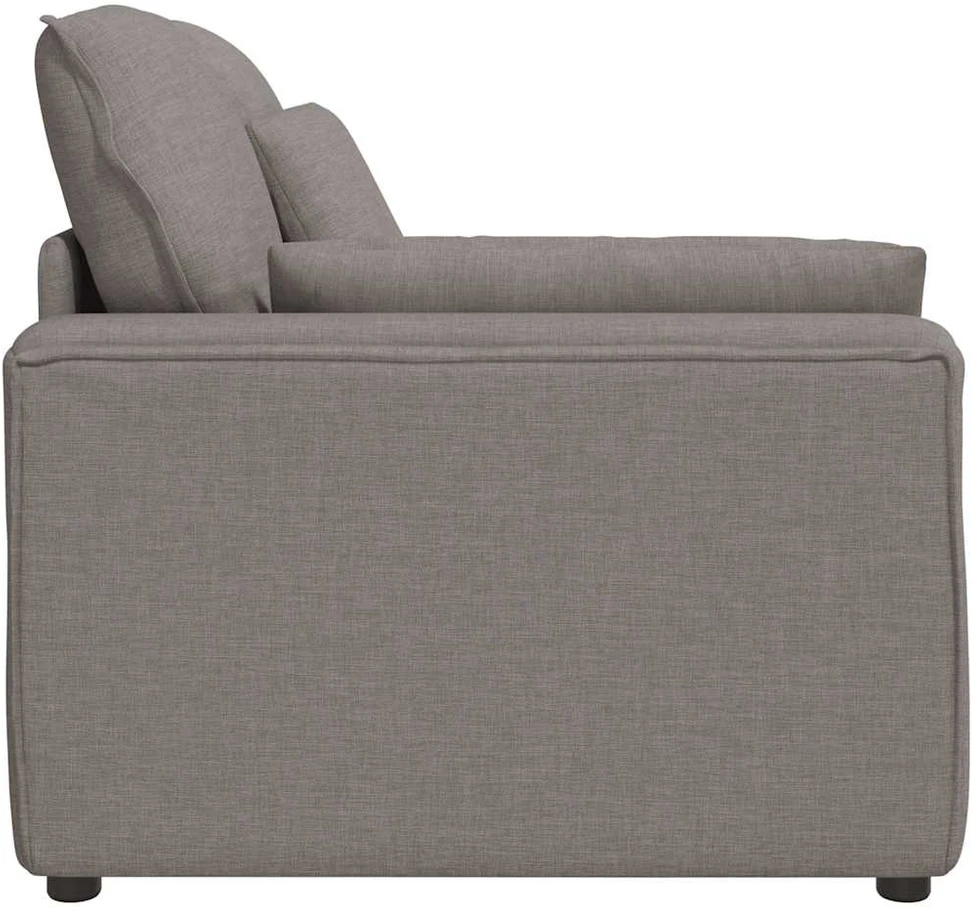 Modulinė sofa, porankis, galo modulis su pagalvėlėmis, pilkai ruda, 100 cm