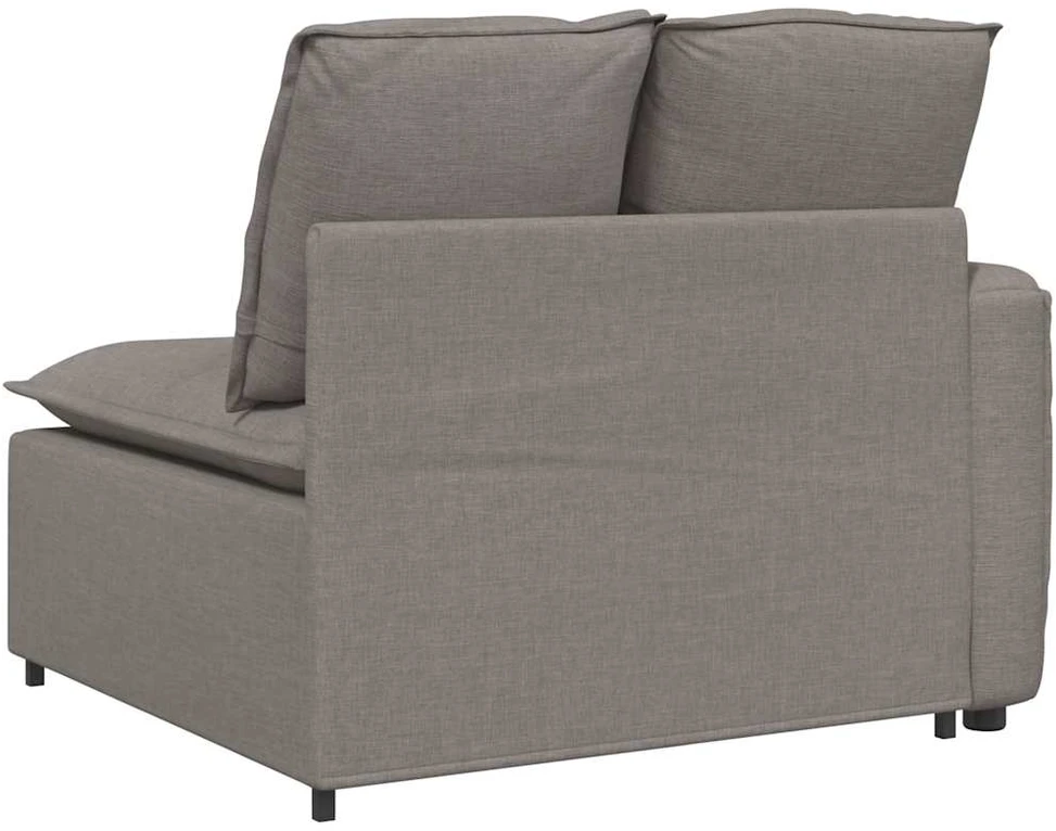 Modulinė sofa, porankis, galo modulis su pagalvėlėmis, pilkai ruda, 100 cm
