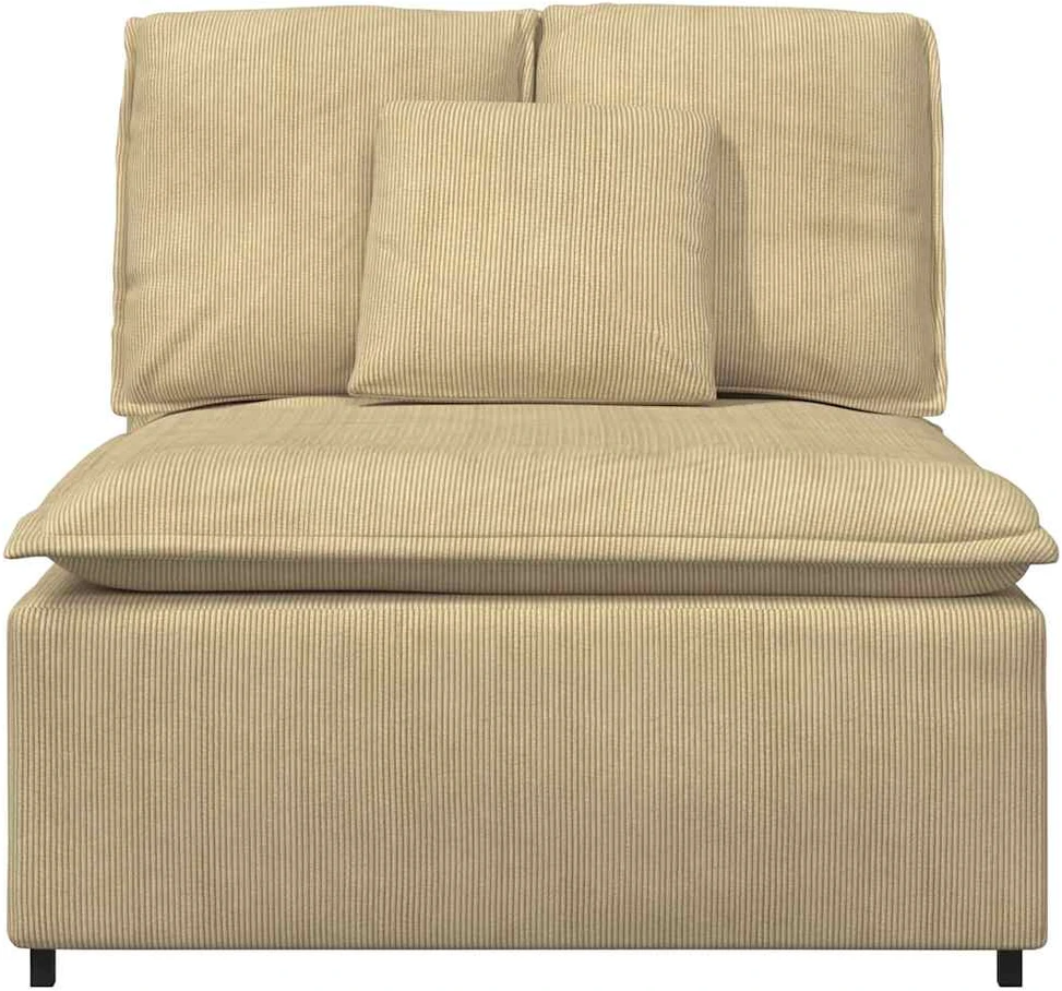 Modulinė sofa su centriniu moduliu, pilkai žalia, 100 cm
