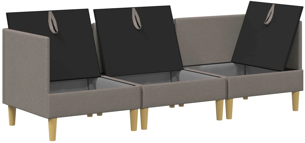 Modulinė sofa su laikymo vieta 3 vnt. Taupe Audinys