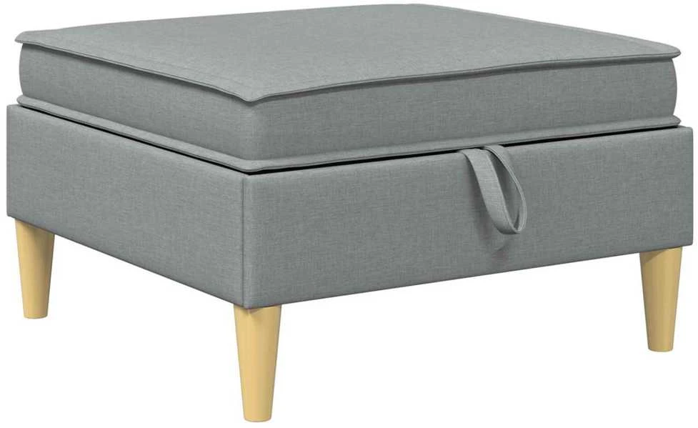 Modulinė sofa su laikymo vieta 4 vnt. Šviesiai pilka Audinys