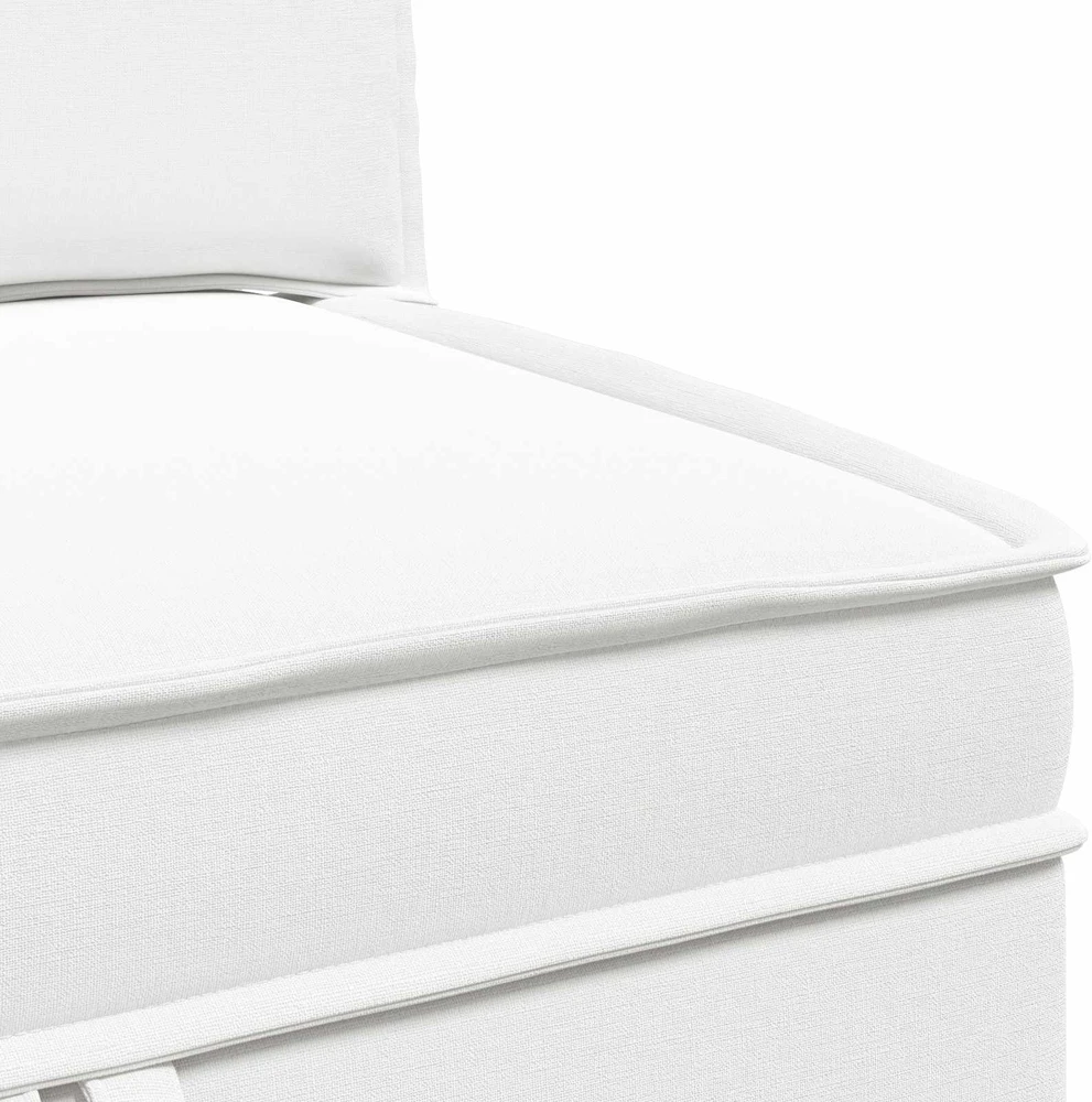 Modulinė sofa su laikymo vieta 4 vnt. Balta Audinys