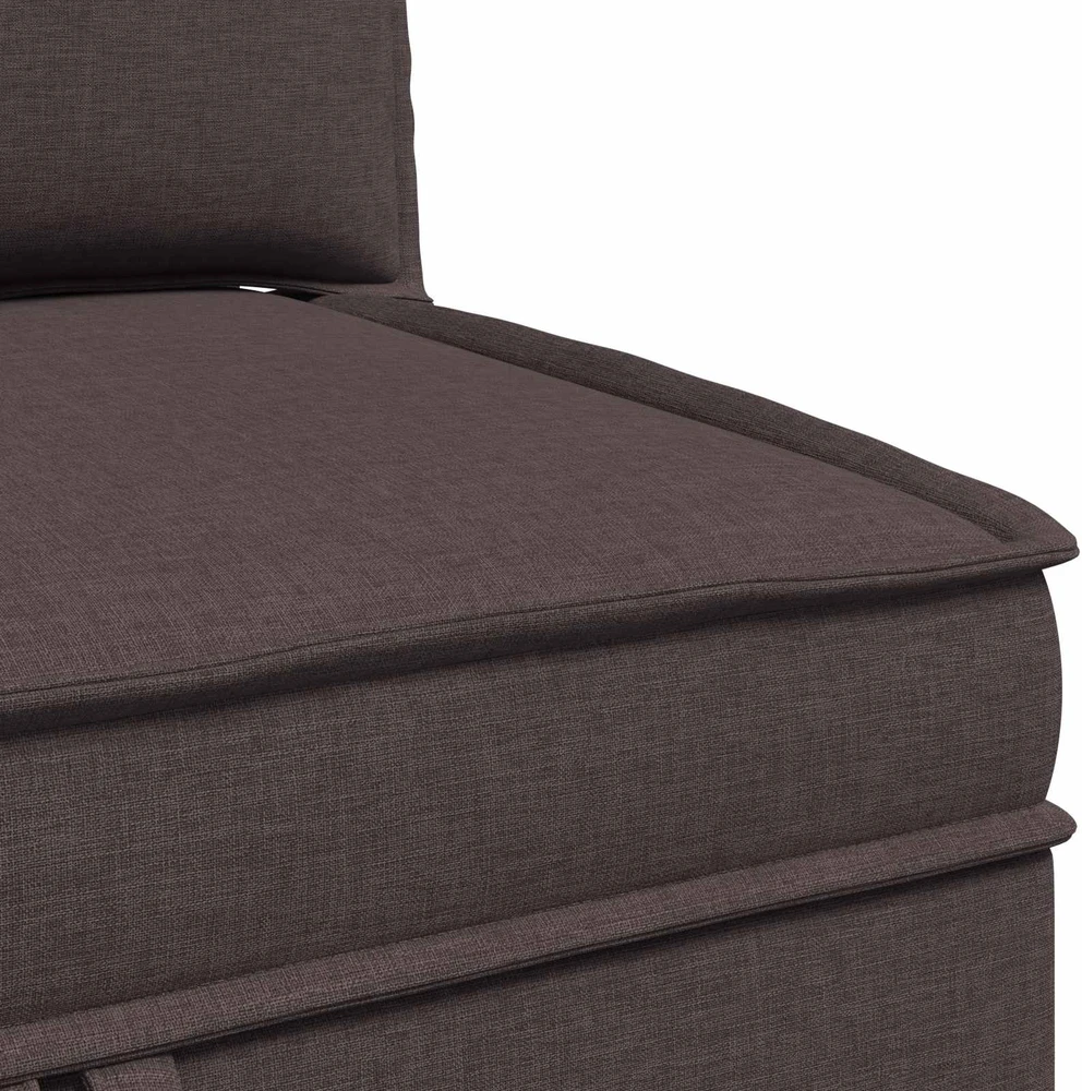 Modulinė sofa su laikymo vieta 4 vnt. Tamsiai rudas Audinys