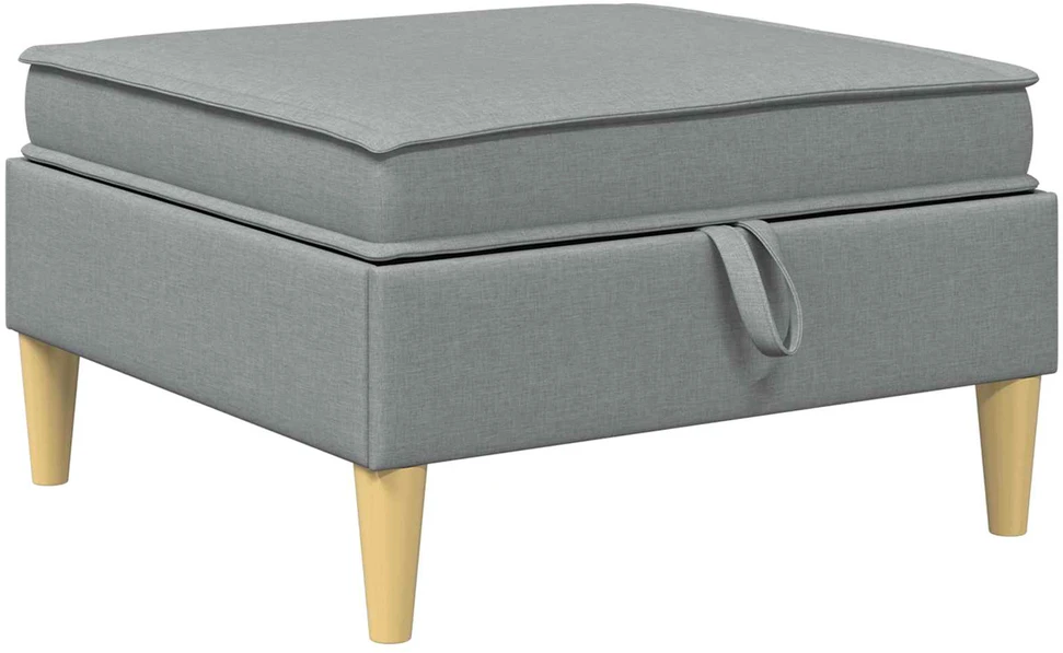 Modulinė sofa su laikymo vieta 6 vnt. Šviesiai pilka Audinys