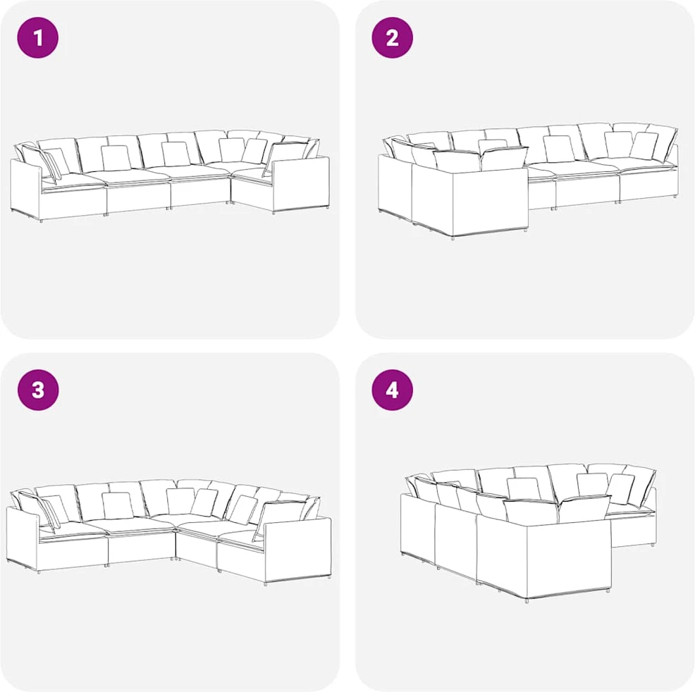 Modulinė sofa su pagalvėlėmis, aksominė, tamsiai pilka