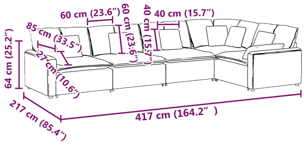 Modulinė sofa su pagalvėlėmis, aksominė, tamsiai žalia