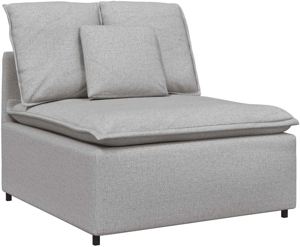Modulinė sofa su pagalvėlėmis, audinys, debesų pilka