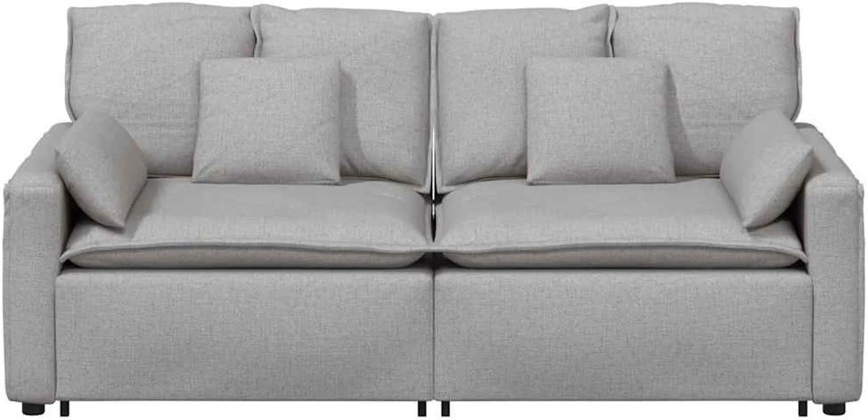 Modulinė sofa su pagalvėlėmis, debesų pilka