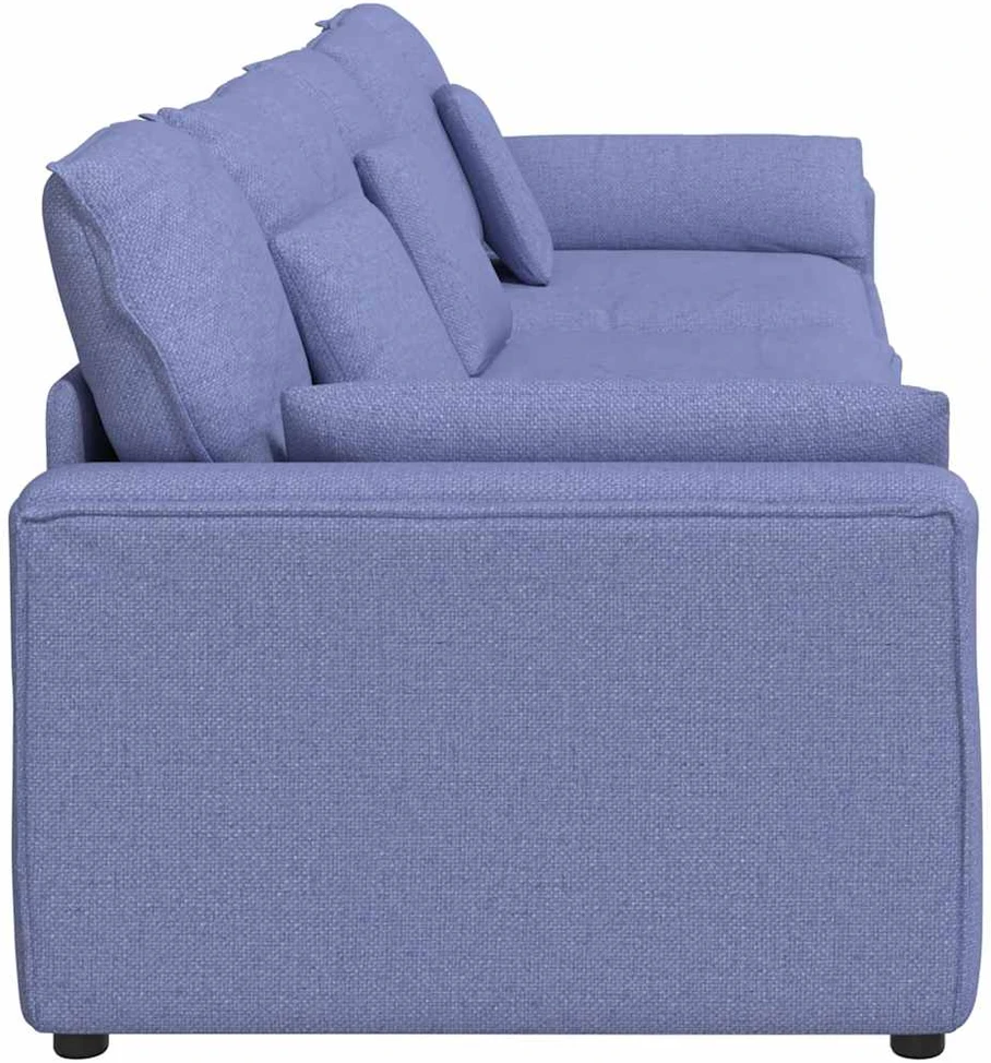 Modulinė sofa su pagalvėlėmis, džinsinės mėlynos spalvos
