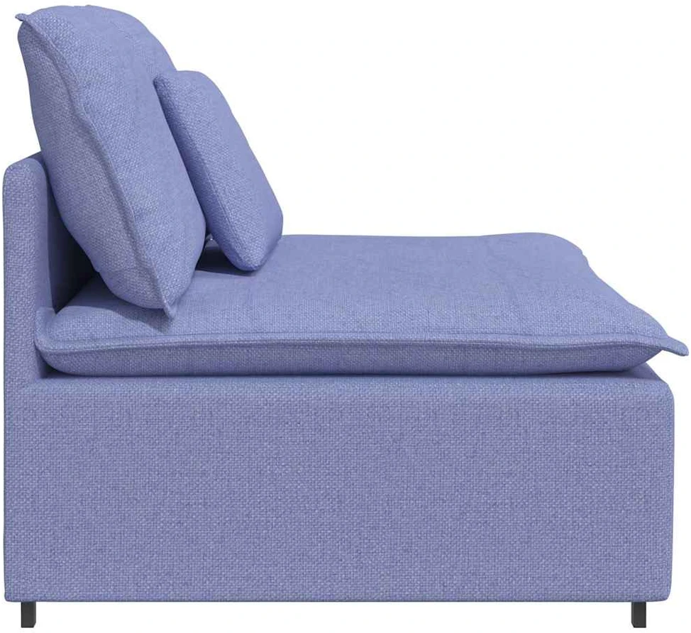 Modulinė sofa su pagalvėlėmis, džinsinės mėlynos spalvos, 100 cm