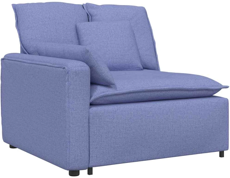 Modulinė sofa su pagalvėlėmis, džinsinės mėlynos spalvos