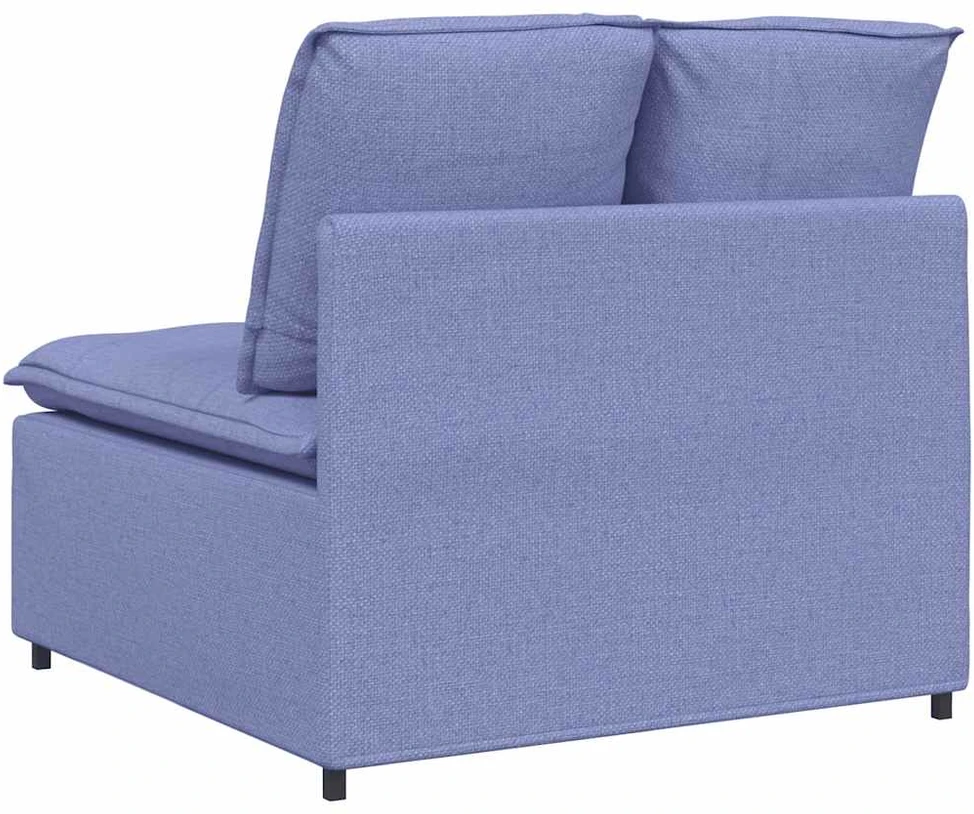 Modulinė sofa su pagalvėlėmis, džinsinės mėlynos spalvos, 100 cm