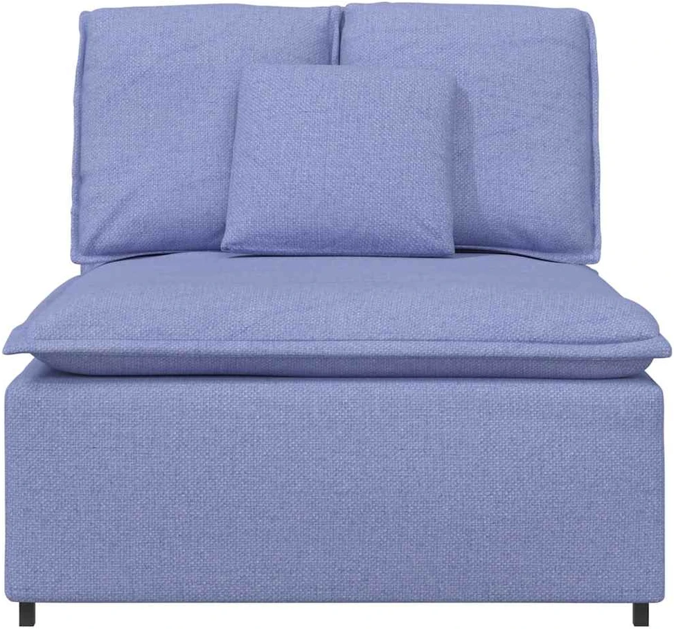 Modulinė sofa su pagalvėlėmis, džinsinės mėlynos spalvos, 100 cm