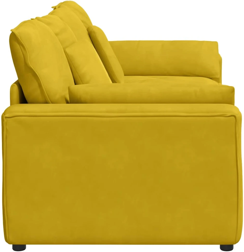 Modulinė sofa su pagalvėlėmis, geltona