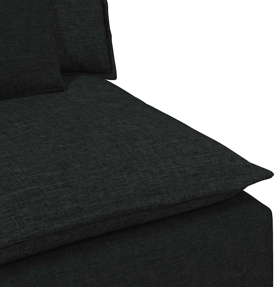 Modulinė sofa su pagalvėlėmis, juoda