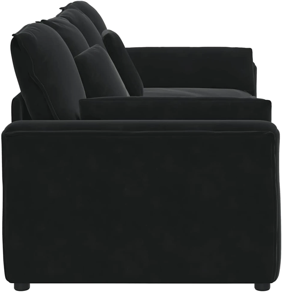Modulinė sofa su pagalvėlėmis, juoda