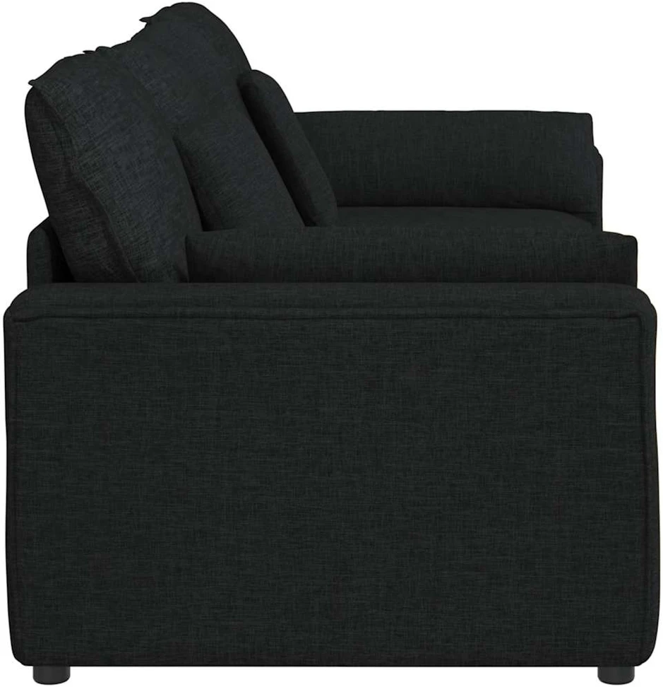 Modulinė sofa su pagalvėlėmis, juoda
