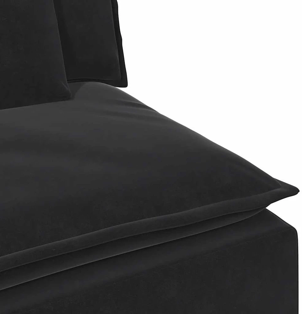 Modulinė sofa su pagalvėlėmis, juoda