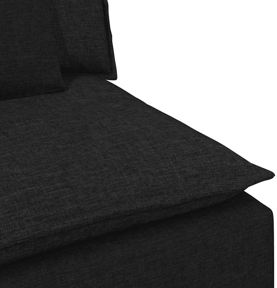 Modulinė sofa su pagalvėlėmis, juoda