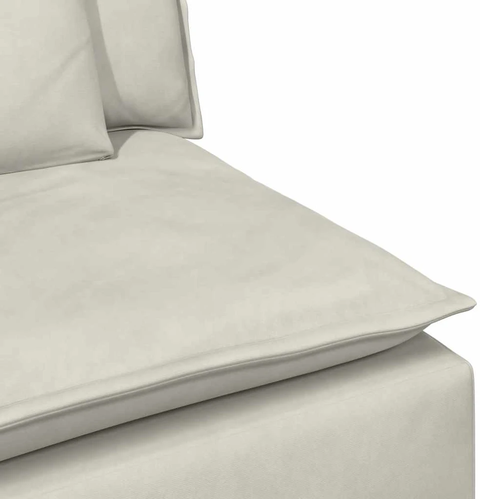Modulinė sofa su pagalvėlėmis, kreminės spalvos