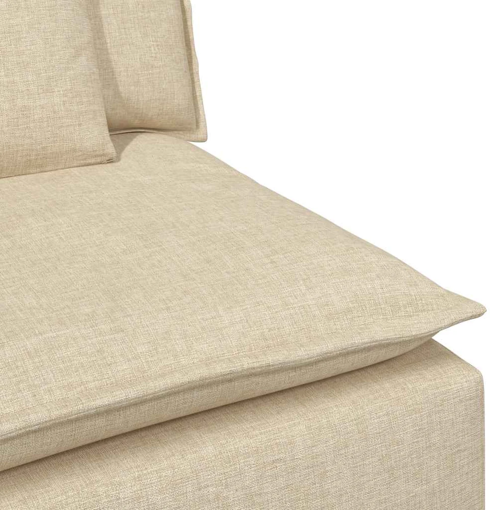 Modulinė sofa su pagalvėlėmis, kreminės spalvos