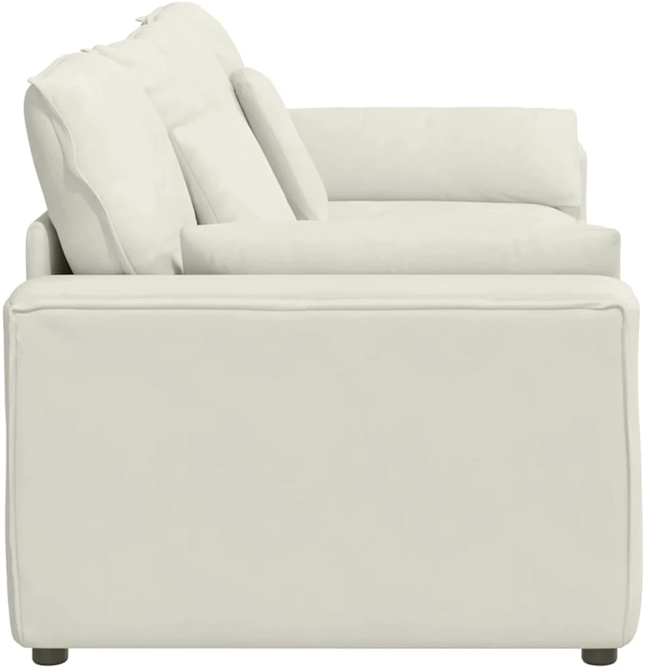 Modulinė sofa su pagalvėlėmis, kreminės spalvos