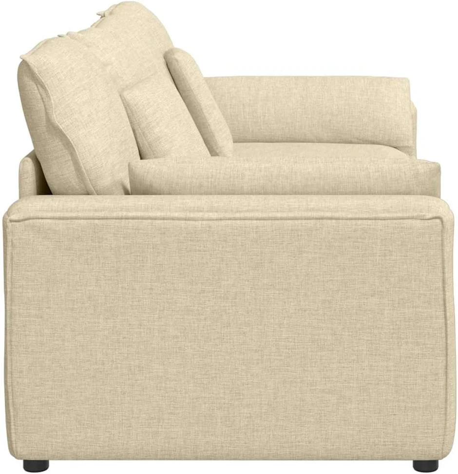 Modulinė sofa su pagalvėlėmis, kreminės spalvos