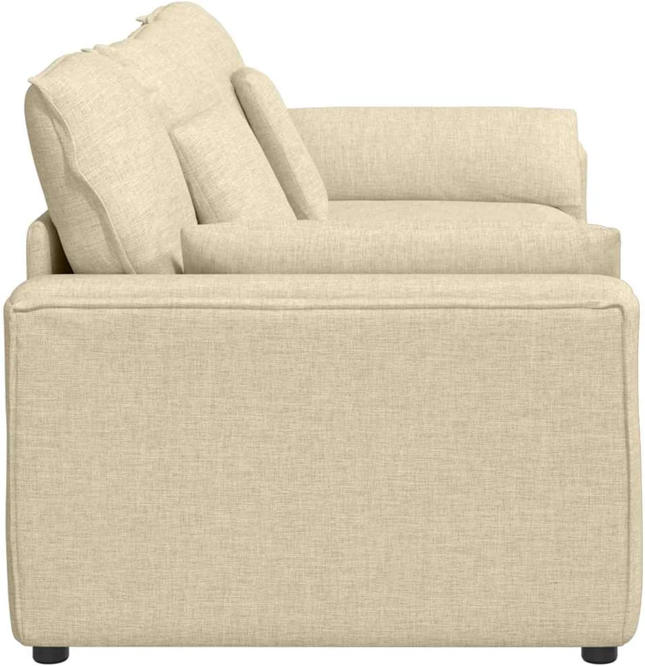 Modulinė sofa su pagalvėlėmis, kreminės spalvos