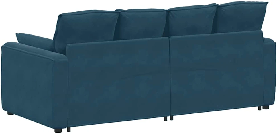 Modulinė sofa su pagalvėlėmis, mėlyna