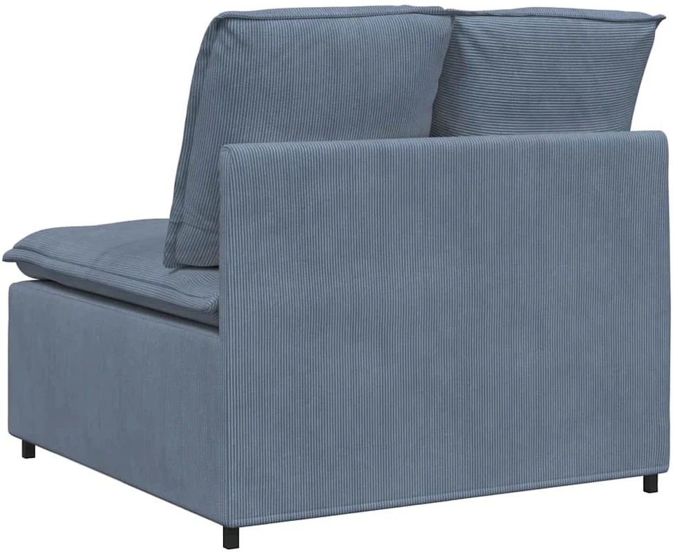 Modulinė sofa su pagalvėlėmis, mėlyna, 100 cm