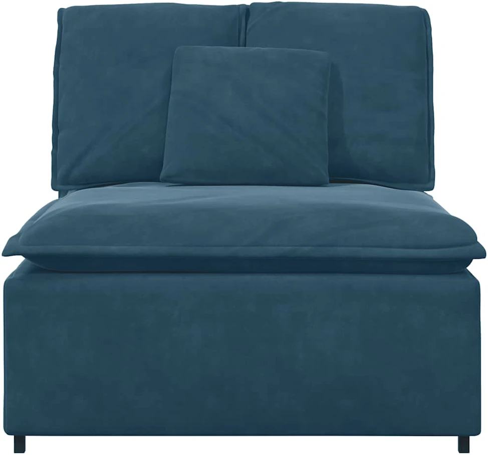 Modulinė sofa su pagalvėlėmis, mėlyna, 100 cm