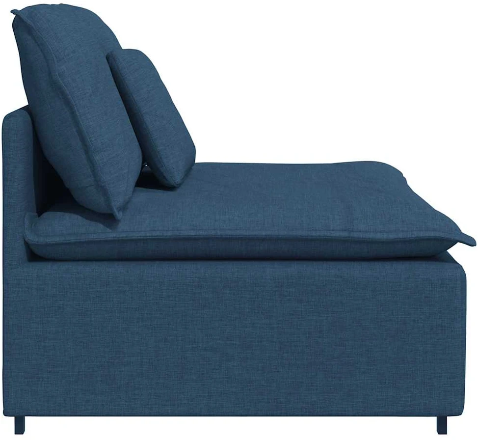 Modulinė sofa su pagalvėlėmis, mėlyna, 100 cm