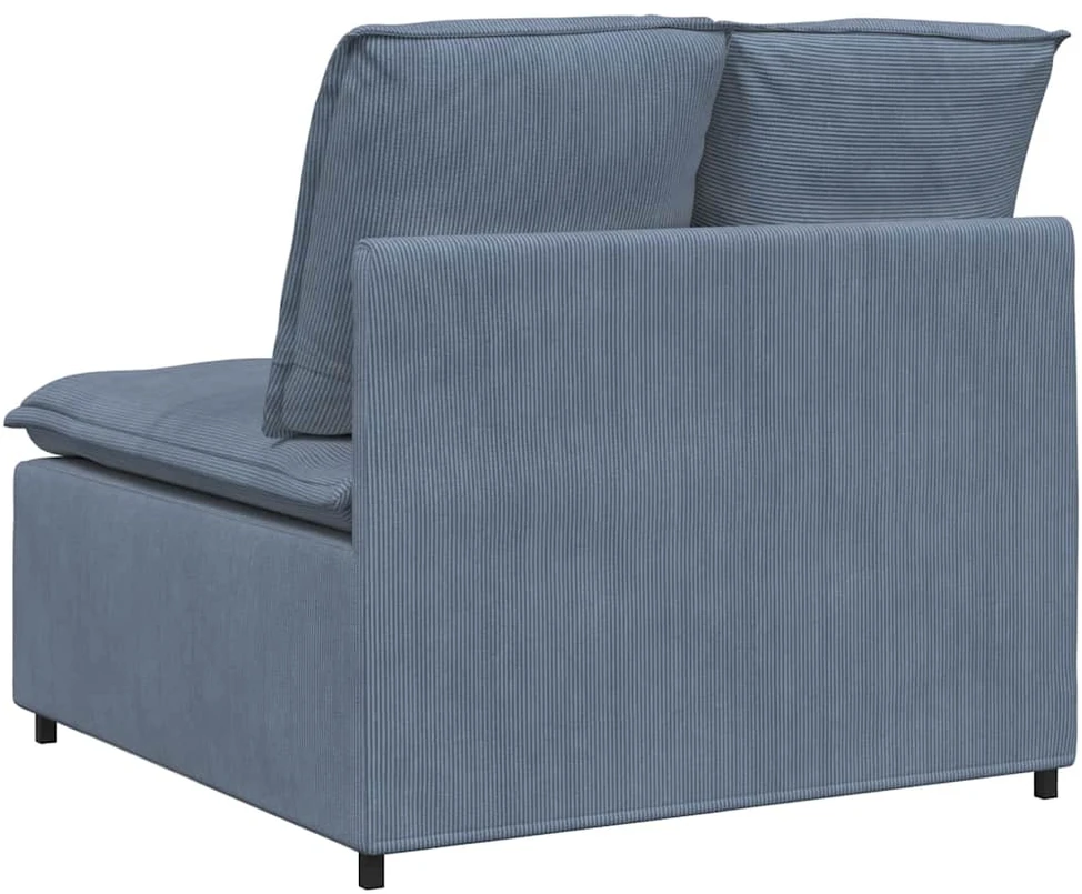 Modulinė sofa su pagalvėlėmis, mėlyna, 100 cm