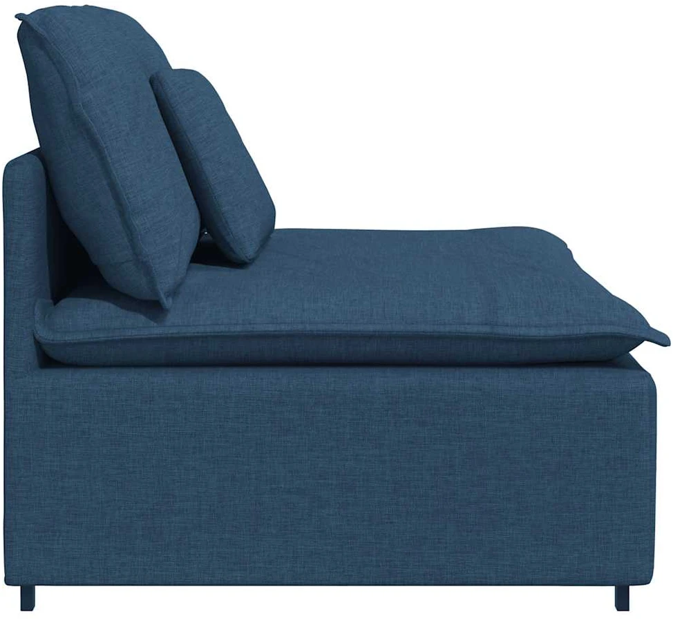Modulinė sofa su pagalvėlėmis, mėlyna, 100 cm