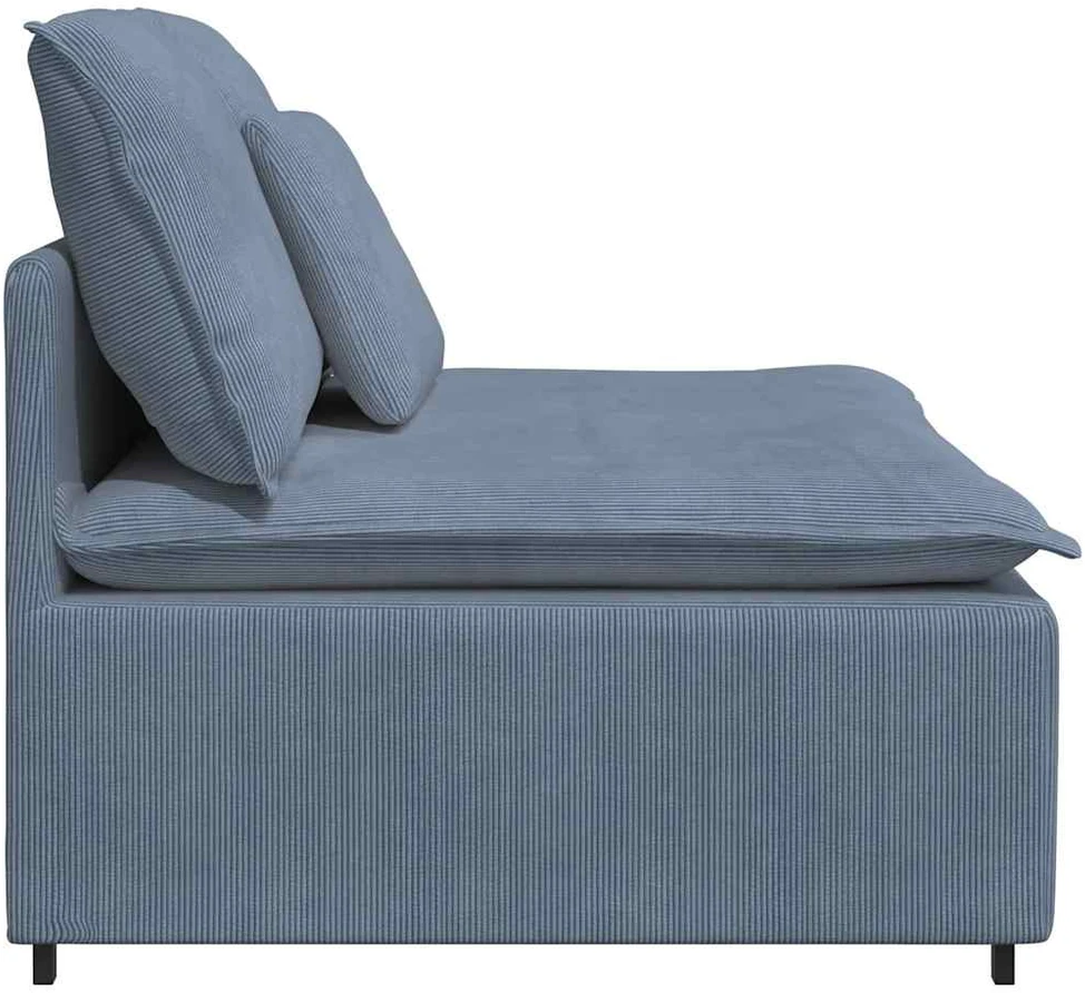 Modulinė sofa su pagalvėlėmis, mėlyna, 100 cm