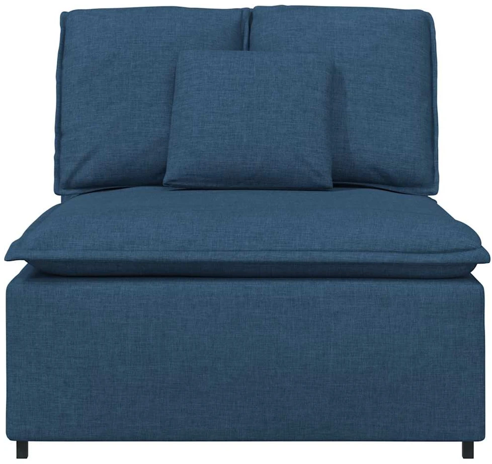Modulinė sofa su pagalvėlėmis, mėlyna, 100 cm