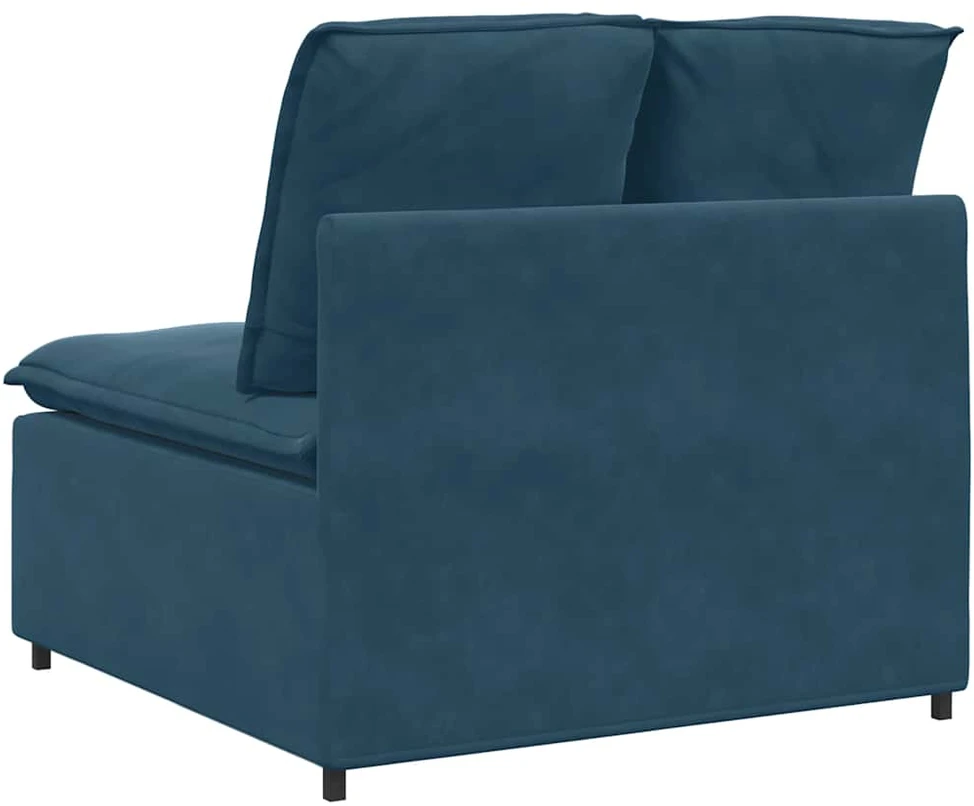 Modulinė sofa su pagalvėlėmis, mėlyna, 100 cm