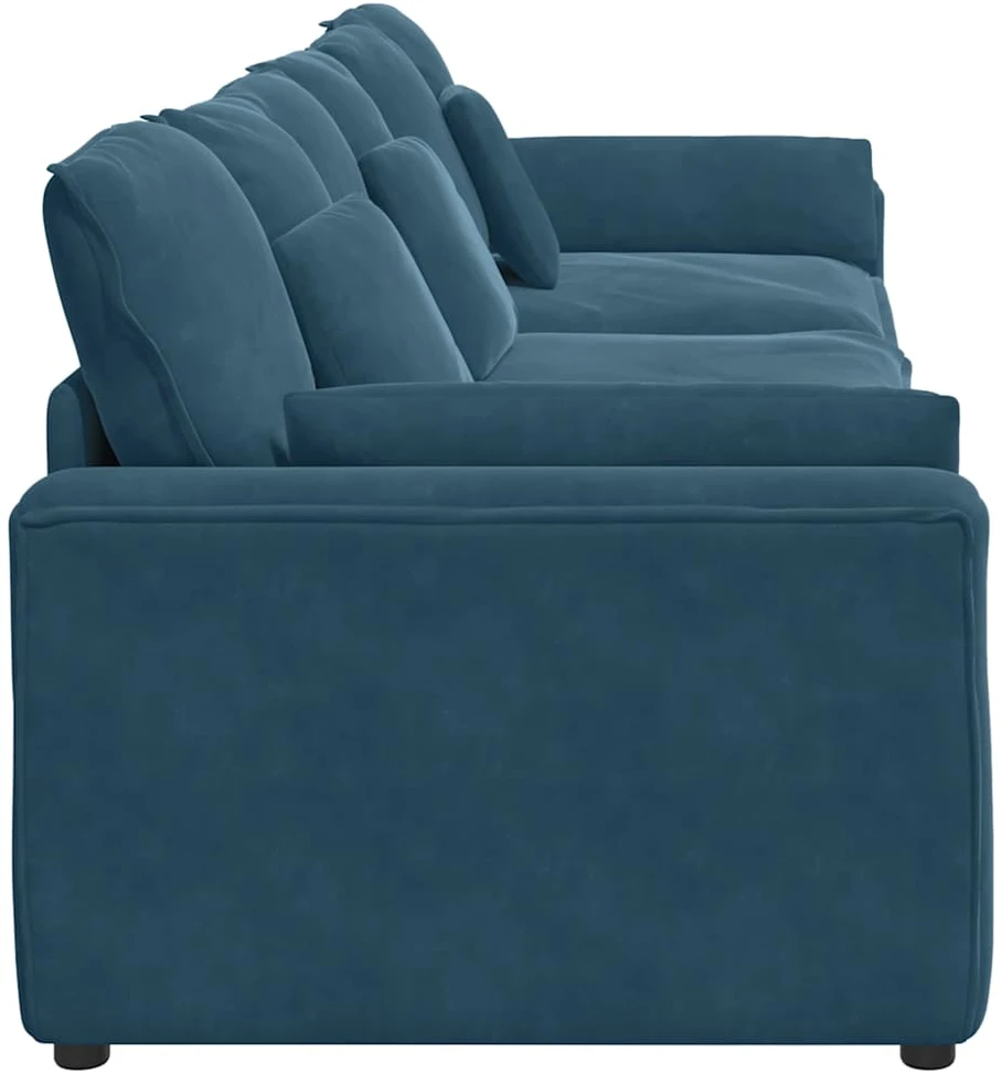 Modulinė sofa su pagalvėlėmis, mėlyna