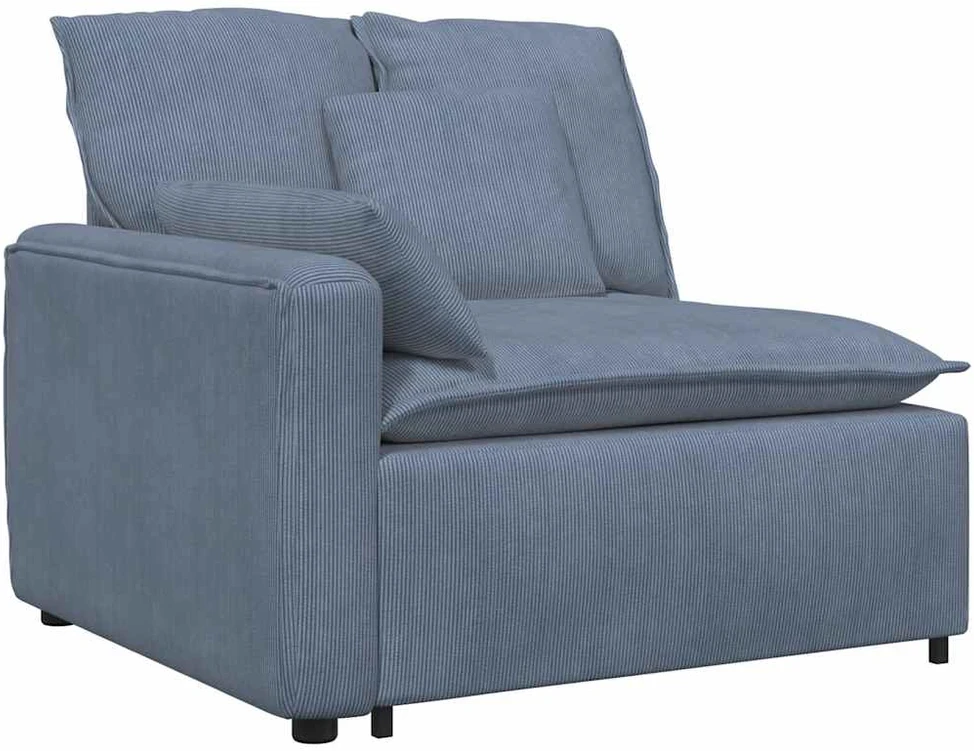Modulinė sofa su pagalvėlėmis, mėlyna