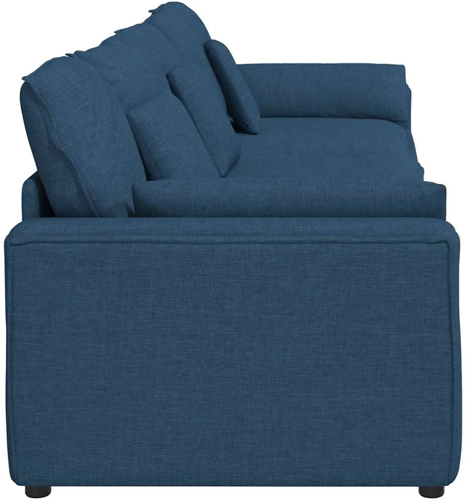 Modulinė sofa su pagalvėlėmis, mėlyna
