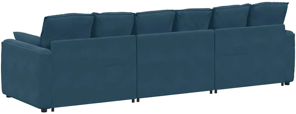 Modulinė sofa su pagalvėlėmis, mėlyna