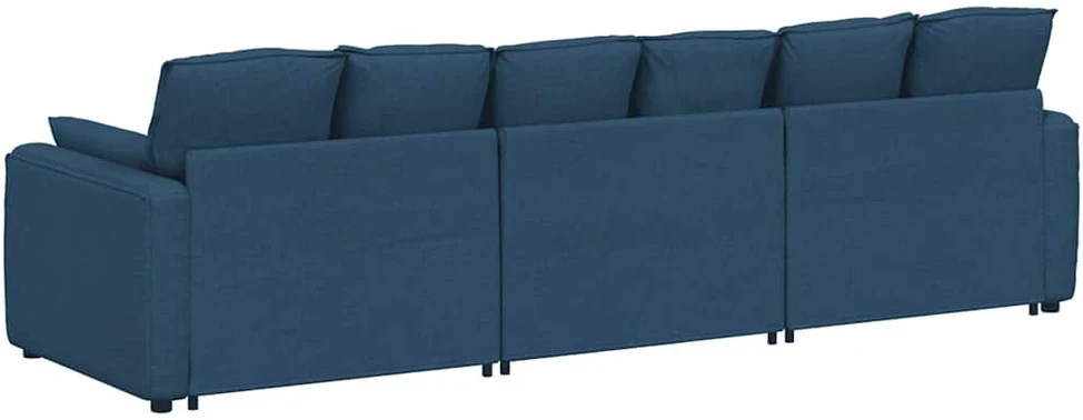 Modulinė sofa su pagalvėlėmis, mėlyna