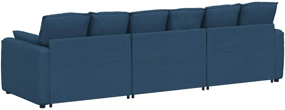 Modulinė sofa su pagalvėlėmis, mėlyna