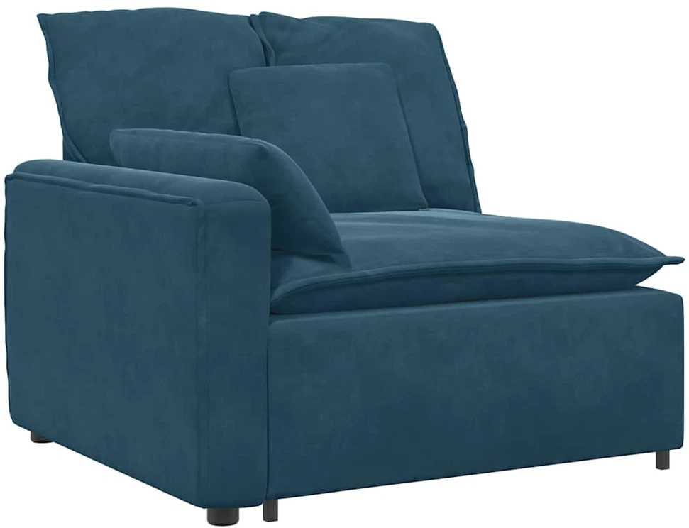 Modulinė sofa su pagalvėlėmis, mėlyna